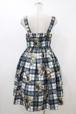画像2: Emily Temple cute / Teddy Bear Tartanノースリーブワンピース  オフ白 H-26-05-09-1029-ET-OP-KB-ZH (2)