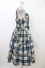 画像3: Emily Temple cute / Teddy Bear Tartanノースリーブワンピース  オフ白 H-26-05-09-1029-ET-OP-KB-ZH (3)