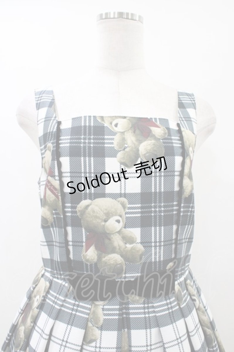 画像4: Emily Temple cute / Teddy Bear Tartanノースリーブワンピース  オフ白 H-26-05-09-1029-ET-OP-KB-ZH (4)