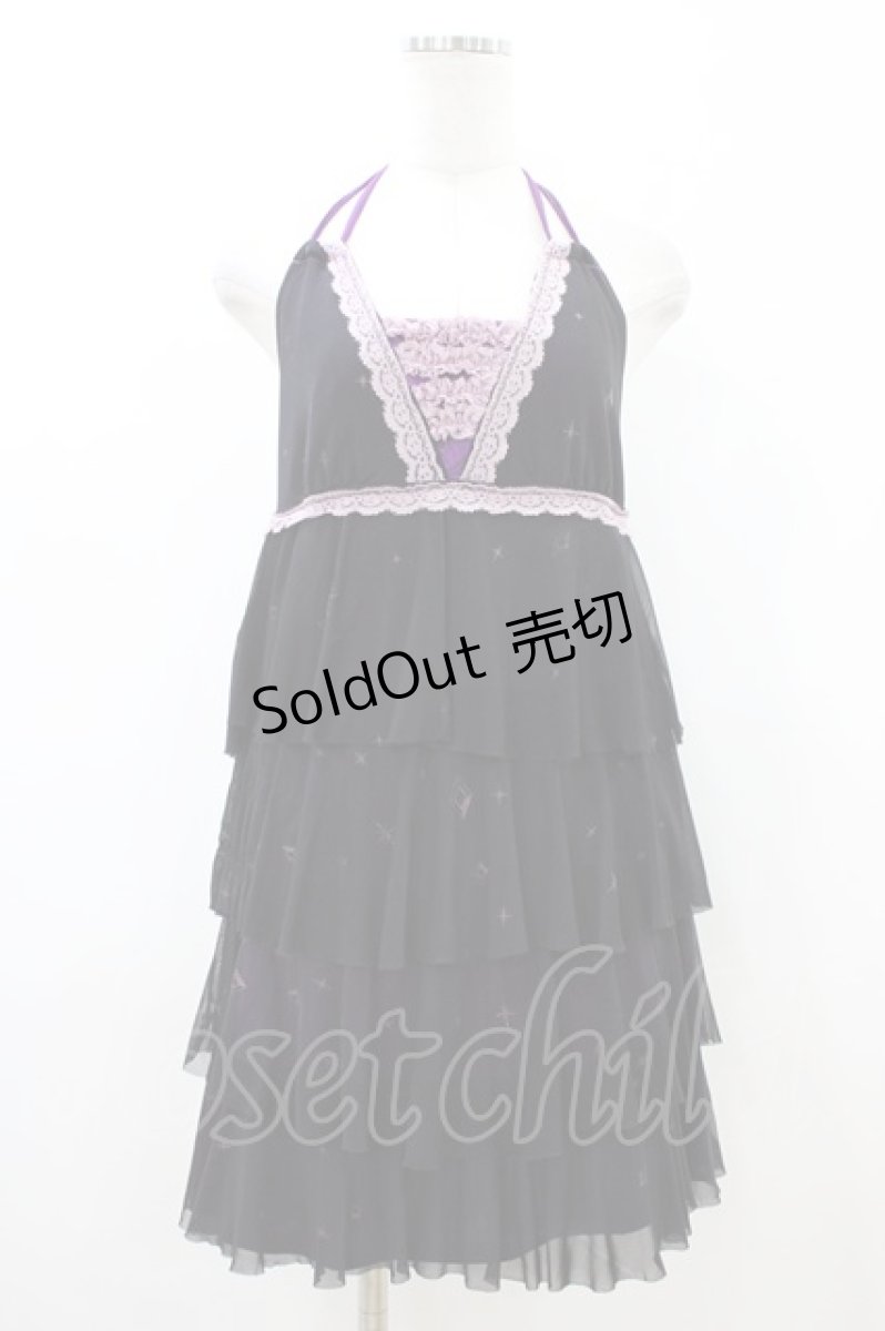 画像1: h.Jelly HONEY / ティアードキャミワンピース  ブラック H-26-05-09-1038-HN-OP-KB-ZH (1)
