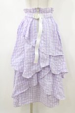 画像1: Candy Stripper / RANDOM FLARE CHECKスカート  ラベンダー H-26-05-09-1040-PU-SK-KB-ZH (1)