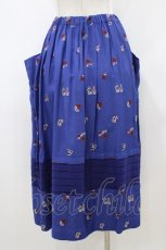 画像2: Jane Marple / Dance With Roses Jacquard Apron Skirt M ネイビー H-26-05-09-1045-JM-SK-KB-ZH (2)
