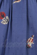 画像4: Jane Marple / Dance With Roses Jacquard Apron Skirt M ネイビー H-26-05-09-1045-JM-SK-KB-ZH (4)