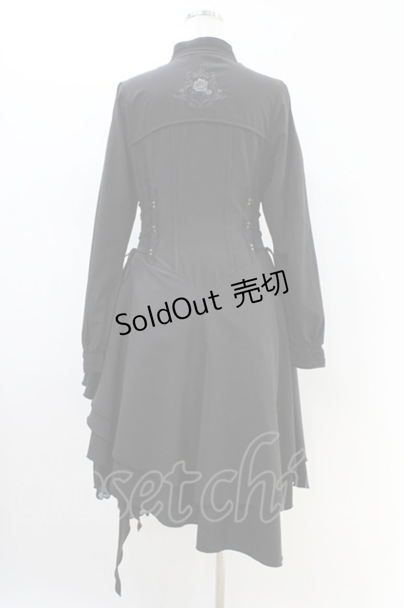 画像2: Ozz Croce / 薔薇刺繍レイヤードワンピース  黒 H-26-05-09-1018-OO-OP-AK-ZH (2)