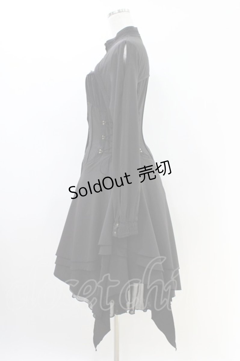 画像3: Ozz Croce / 薔薇刺繍レイヤードワンピース  黒 H-26-05-09-1018-OO-OP-AK-ZH (3)