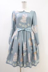 画像1: Emily Temple cute / meowワンピース  ブルーグレー H-26-05-09-1022-ET-OP-KB-ZH (1)