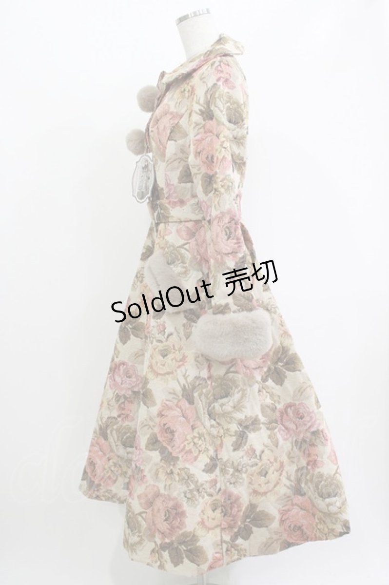 画像2: Kurumi Collaboration / TT*KRMゴブランファーコート L ベージュ H-26-05-09-008-LO-CO-NS-ZH (2)