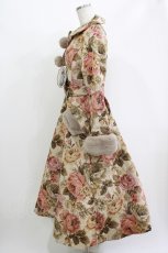 画像2: Kurumi Collaboration / TT*KRMゴブランファーコート L ベージュ H-26-05-09-008-LO-CO-NS-ZH (2)