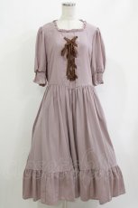 画像1: m petit by misako / AMレースアップワンピース LL ピンク H-26-05-09-013-LO-OP-NS-ZH (1)