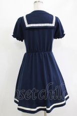 画像3: axes femme POETIQUE / セーラー襟カットチュニック M ネイビー H-26-05-09-024-AX-OP-NS-ZH (3)