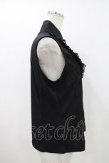 画像2: Qutie Frash / チャイナノースリーブトップス  黒 H-26-05-10-029-QU-TO-KB-ZH (2)