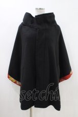 画像1: gouk / ポンチョカーデ  黒 H-26-05-10-051-GO-CO-AK-ZH (1)