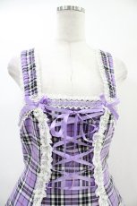 画像3: Angelic Pretty / ハートポッケジャンパースカート Free パープル H-26-05-10-1033-AP-OP-NS-ZH (3)