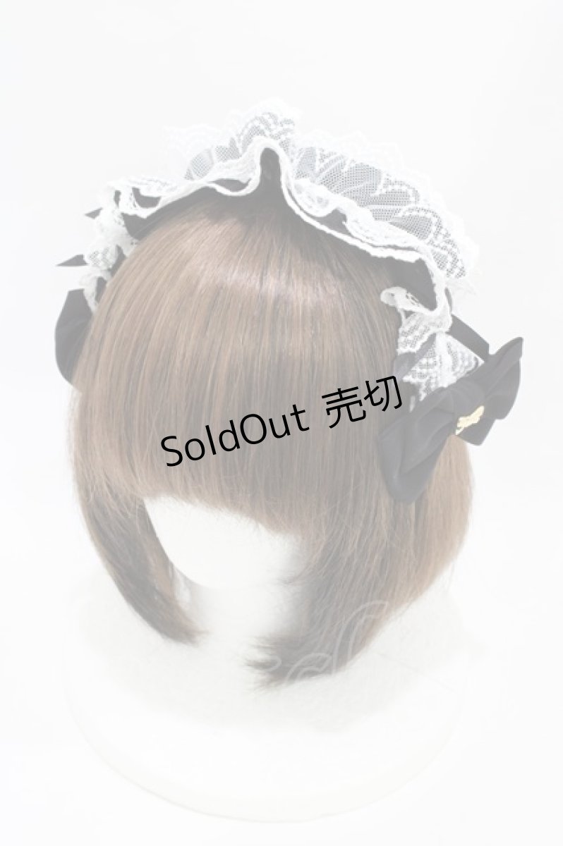 画像1: Angelic Pretty / Dolceフリルカチューシャ  ブラック H-26-05-10-1005-AP-AC-NS-ZH (1)