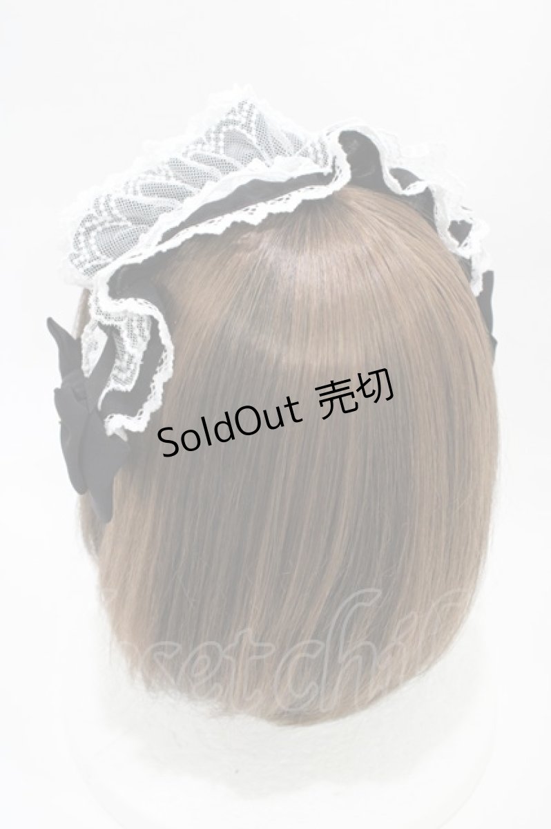 画像2: Angelic Pretty / Dolceフリルカチューシャ  ブラック H-26-05-10-1005-AP-AC-NS-ZH (2)