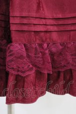 画像4: Secret Honey / ウエストパールリボンジャガードスカート M ワイン H-26-05-10-1040-CA-SK-NS-ZH (4)