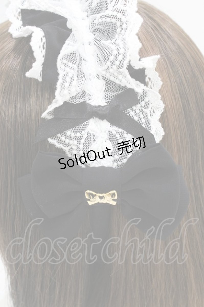 画像3: Angelic Pretty / Dolceフリルカチューシャ  ブラック H-26-05-10-1005-AP-AC-NS-ZH (3)