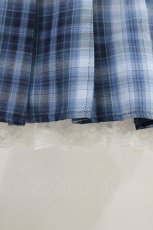 画像4: Secret Honey / レースアッププリーツ吊りスカート M ブルー H-26-05-10-1042-CA-SK-NS-ZH (4)