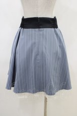 画像2: Secret Honey / カマーベルトストライプスカート M ブルー H-26-05-10-1043-CA-SK-NS-ZH (2)