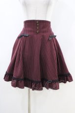 画像1: Secret Honey / サイドリボンハイウエストスカート M ワイン H-26-05-10-1044-CA-SK-NS-ZH (1)