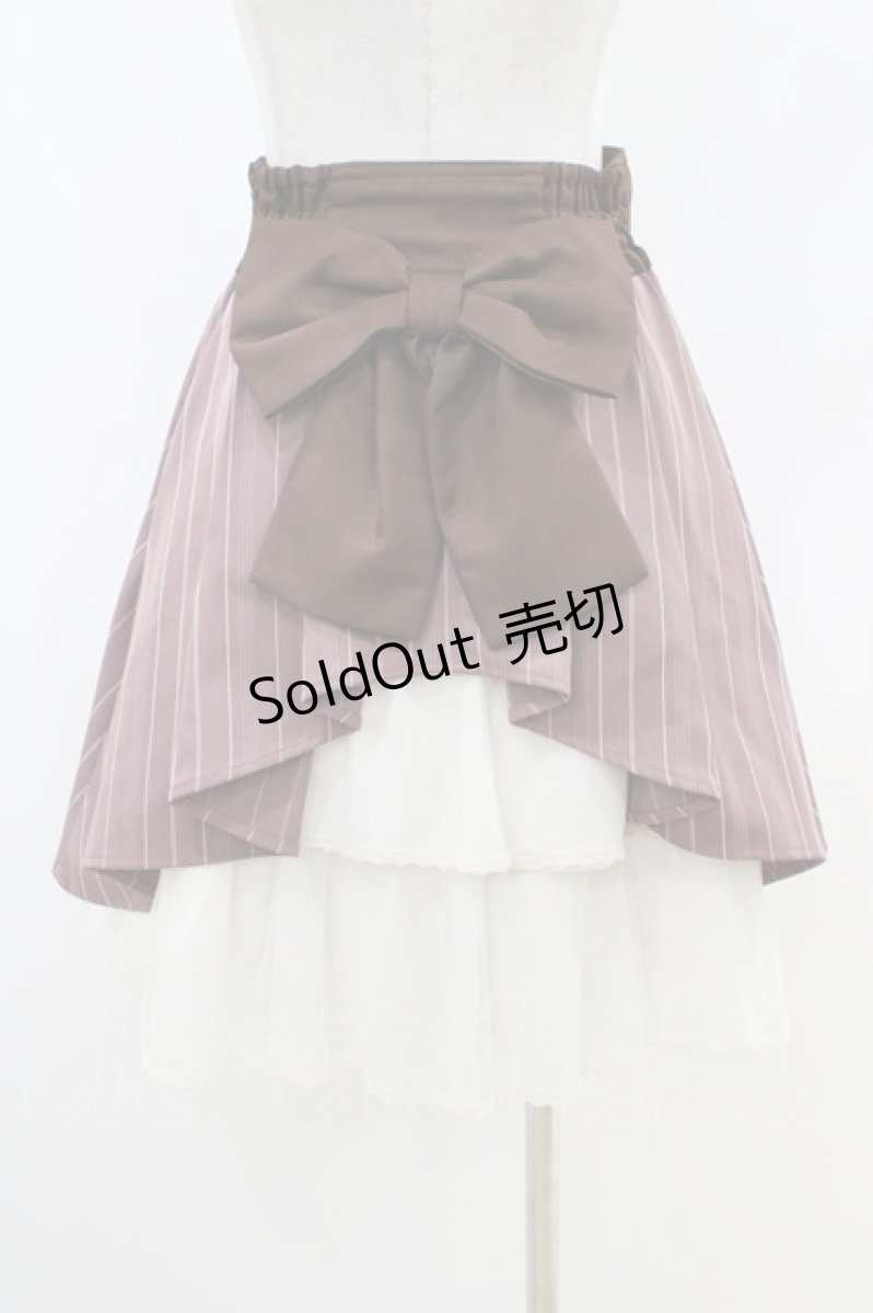 画像2: Secret Honey / コルセット風バッスルスカート M ピンク/ブラウン H-26-05-10-1045-CA-SK-NS-ZH (2)
