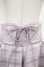 画像3: Secret Honey / コルセットバッスルチェック柄スカート M ラベンダー H-26-05-10-1046-CA-SK-NS-ZH (3)