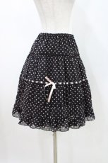 画像2: Emily Temple cute / ジョーゼットドットスカート  ブラック×ピンク H-26-05-10-013-ET-SK-KB-ZH (2)