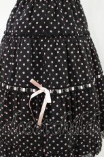 画像3: Emily Temple cute / ジョーゼットドットスカート  ブラック×ピンク H-26-05-10-013-ET-SK-KB-ZH (3)