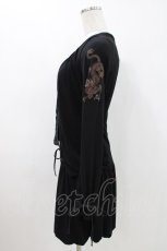 画像2: Ozz Croce / 龍刺繍切替チュニック  黒 H-26-05-10-026-OO-TO-AK-ZH (2)