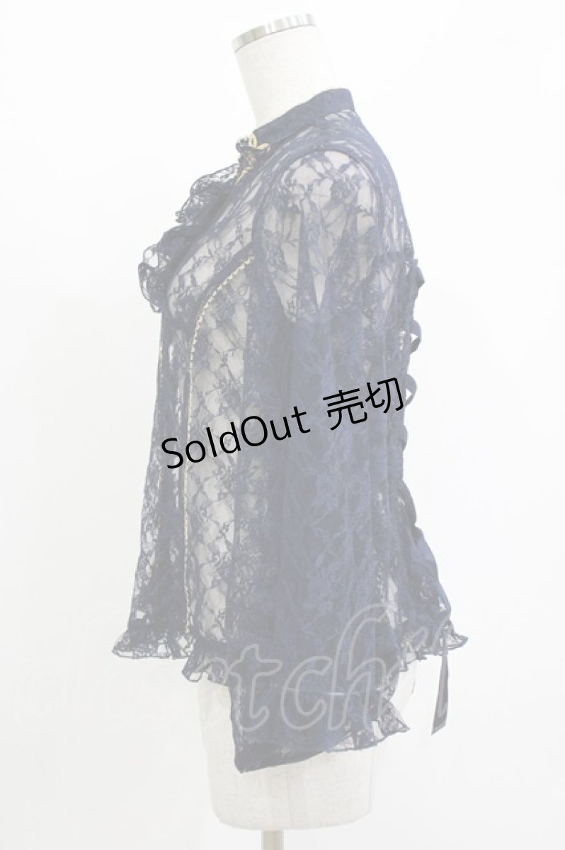 画像2: metamorphose / レース着物袖ブラウス Free ネイビー H-26-05-11-027-ME-BL-NS-ZH (2)