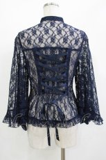 画像3: metamorphose / レース着物袖ブラウス Free ネイビー H-26-05-11-027-ME-BL-NS-ZH (3)