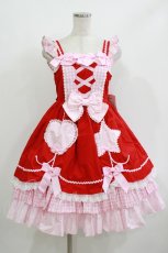 画像1: Angelic Pretty / 夢見るFantastic Balloonジャンパースカート Free アカ H-26-05-11-004-AP-OP-NS-ZH (1)