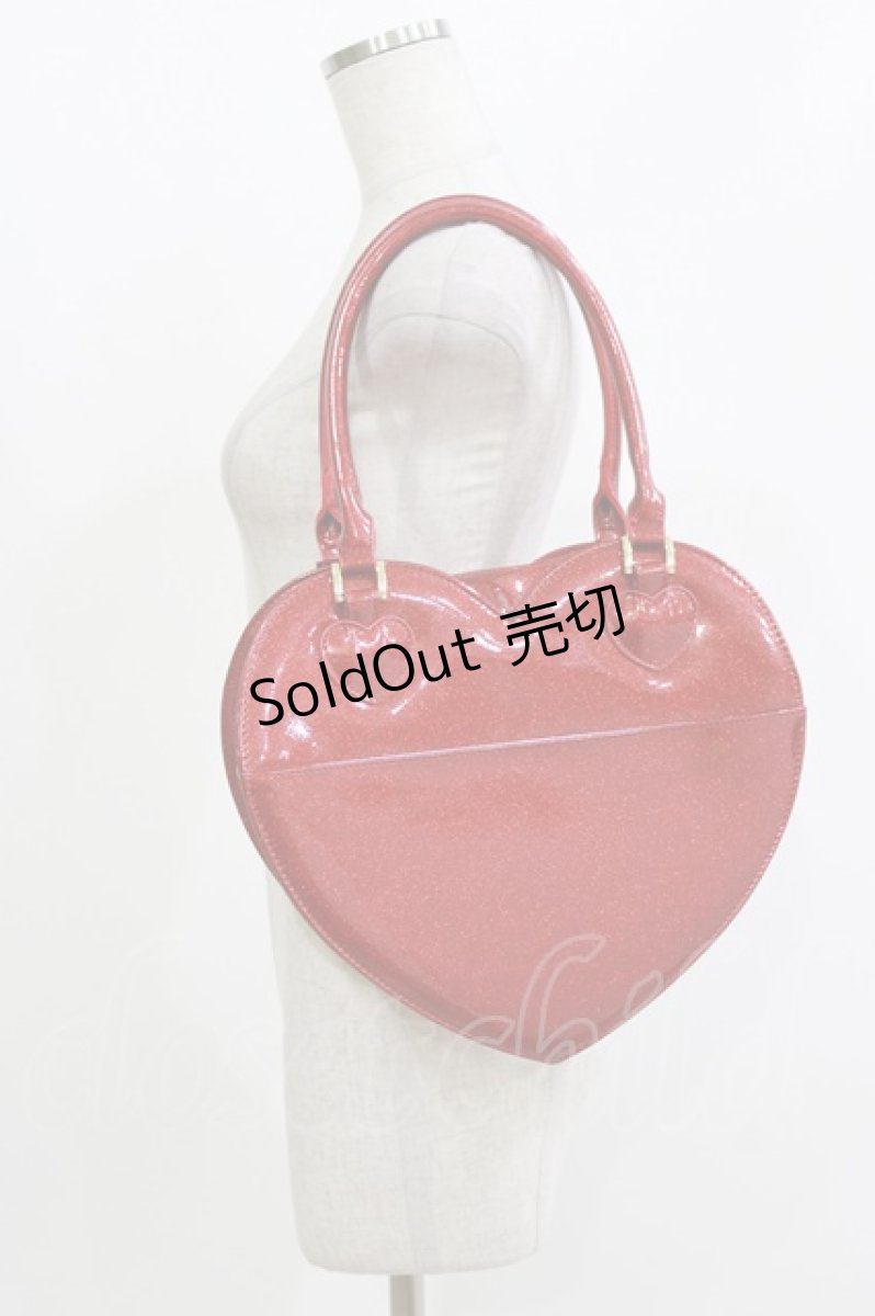 画像2: Angelic Pretty / グリッターLove Heartトートバッグ  レッド H-26-05-11-040-AP-BG-NS-ZH (2)