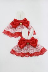 画像1: Angelic Pretty / リリカルバニーレースお袖とめ  アカ H-26-05-11-046-AP-ZA-NS-ZH (1)