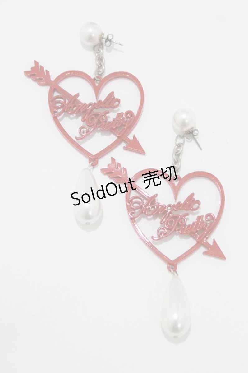 画像1: Angelic Pretty / Dolly Heartピアス  レッド H-26-05-11-047-AP-AC-NS-ZH (1)