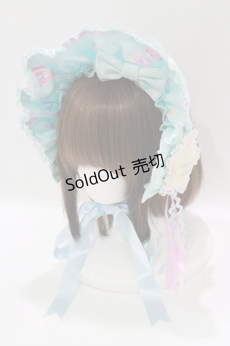 画像1: Angelic Pretty / Dreamy ベビールームハーフボンネット  サックス H-26-05-11-054-AP-ZA-NS-ZH (1)