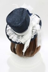 画像2: ALICE and the PIRATES / クラウンミニハット  ネイビー H-26-05-11-057-PA-AC-NS-ZH (2)