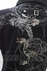 画像3: Ozz Croce / バック刺繍ポロシャツワンピース  黒 H-26-05-11-1030-OO-OP-AK-ZH (3)