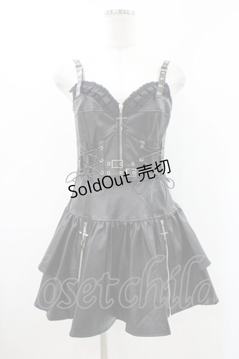 画像1: IMVAL / Leather Dress FREE 黒 H-26-05-11-1035-0-OP-AK-ZH (1)