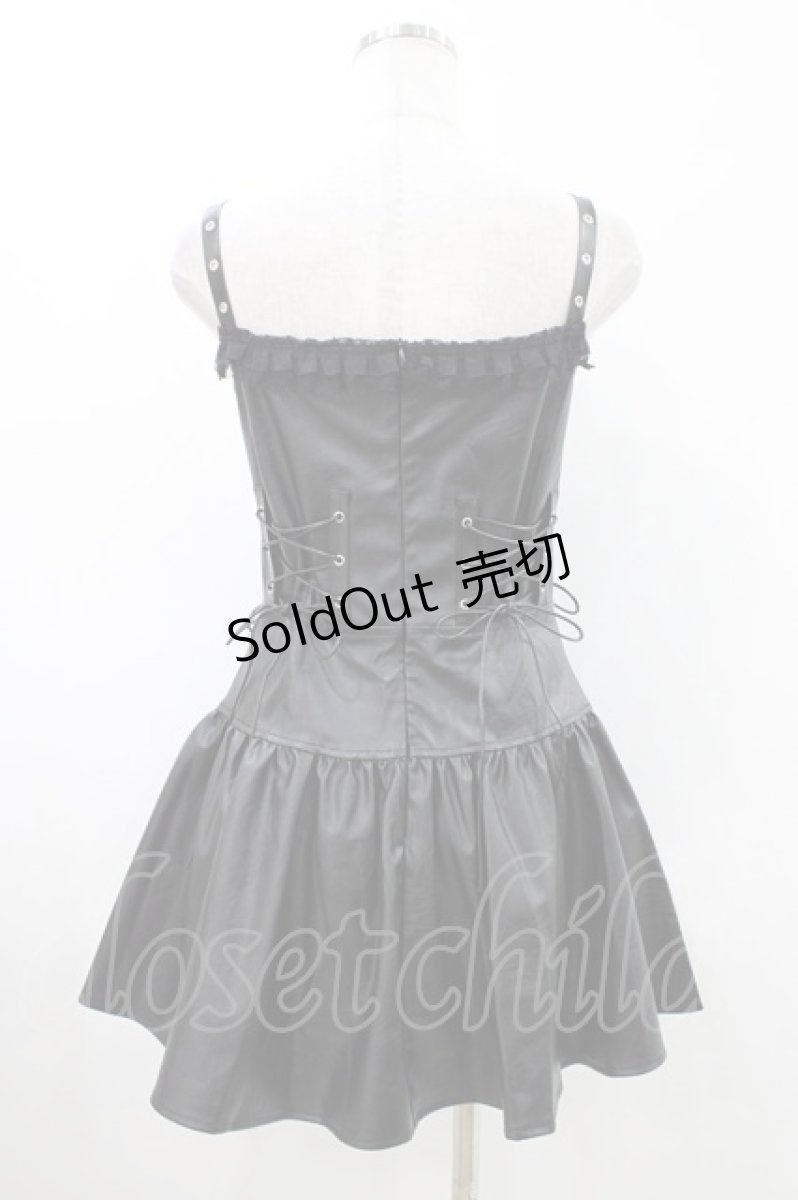 画像2: IMVAL / Leather Dress FREE 黒 H-26-05-11-1035-0-OP-AK-ZH (2)
