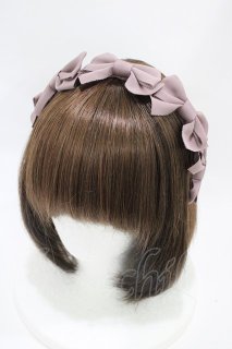 メロディバスケット　リボンいっぱいカチューシャ ベルベット　モーヴ アクセサリー/小物 - closet child オンラインショップ