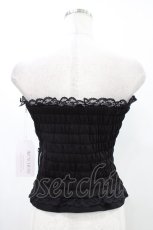 画像2: AVENCHUMU / Cross chain&ribbon corset F 黒 H-26-05-11-1040-LO-TO-AK-ZH (2)