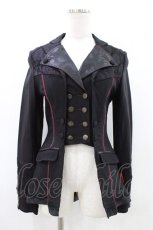 画像1: Ozz Croce / 龍刺繍レイヤードボタンジャケット  黒×赤 H-26-05-11-1047-OO-JA-AK-ZH (1)