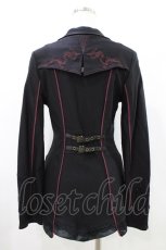 画像2: Ozz Croce / 龍刺繍レイヤードボタンジャケット  黒×赤 H-26-05-11-1047-OO-JA-AK-ZH (2)