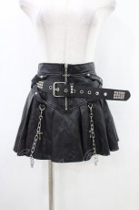 画像1: Grrr the Lipper / 昏睡レザープリーツスカート S 黒 H-26-05-11-1013-0-SK-AK-ZH (1)