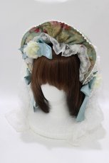 画像1: metamorphose / royalジャガードハーフボンネットカチューシャ  ミント H-26-05-11-068-ME-AC-NS-ZH (1)