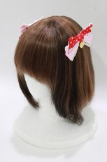 画像1: Angelic Pretty / Fancy Dot配色水玉リボンクリップSet  アカ/ピンク H-26-05-11-071-AP-AC-NS-ZH (1)