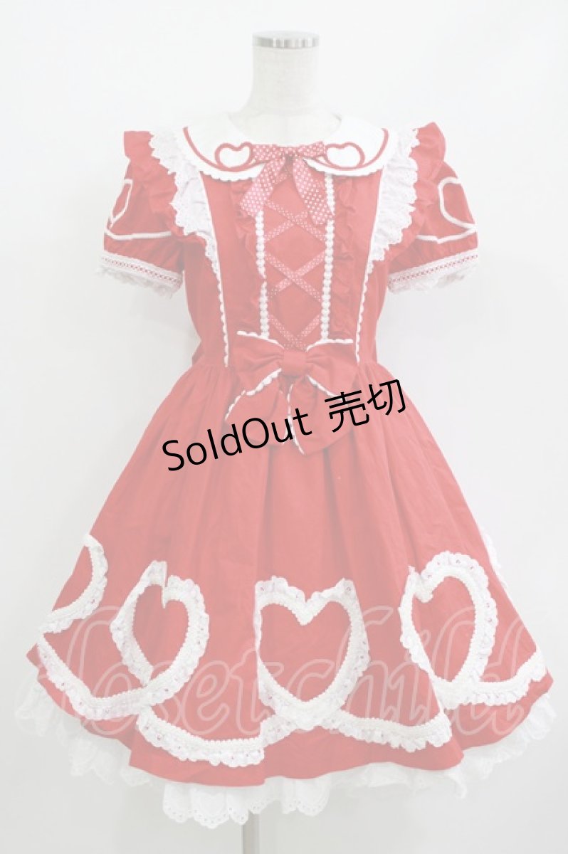 画像1: Angelic Pretty / ハートフルワンピース Free アカ H-26-05-11-006-AP-OP-NS-ZH (1)