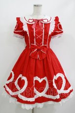 画像1: Angelic Pretty / ハートフルワンピース Free アカ H-26-05-11-006-AP-OP-NS-ZH (1)