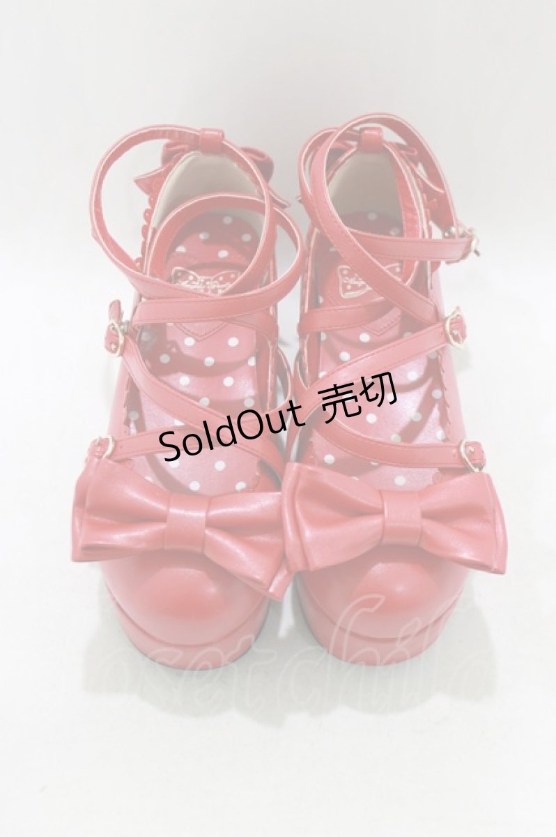 画像1: Angelic Pretty / Dreamyシューズ S レッド H-26-05-11-079-AP-SH-NS-ZH (1)